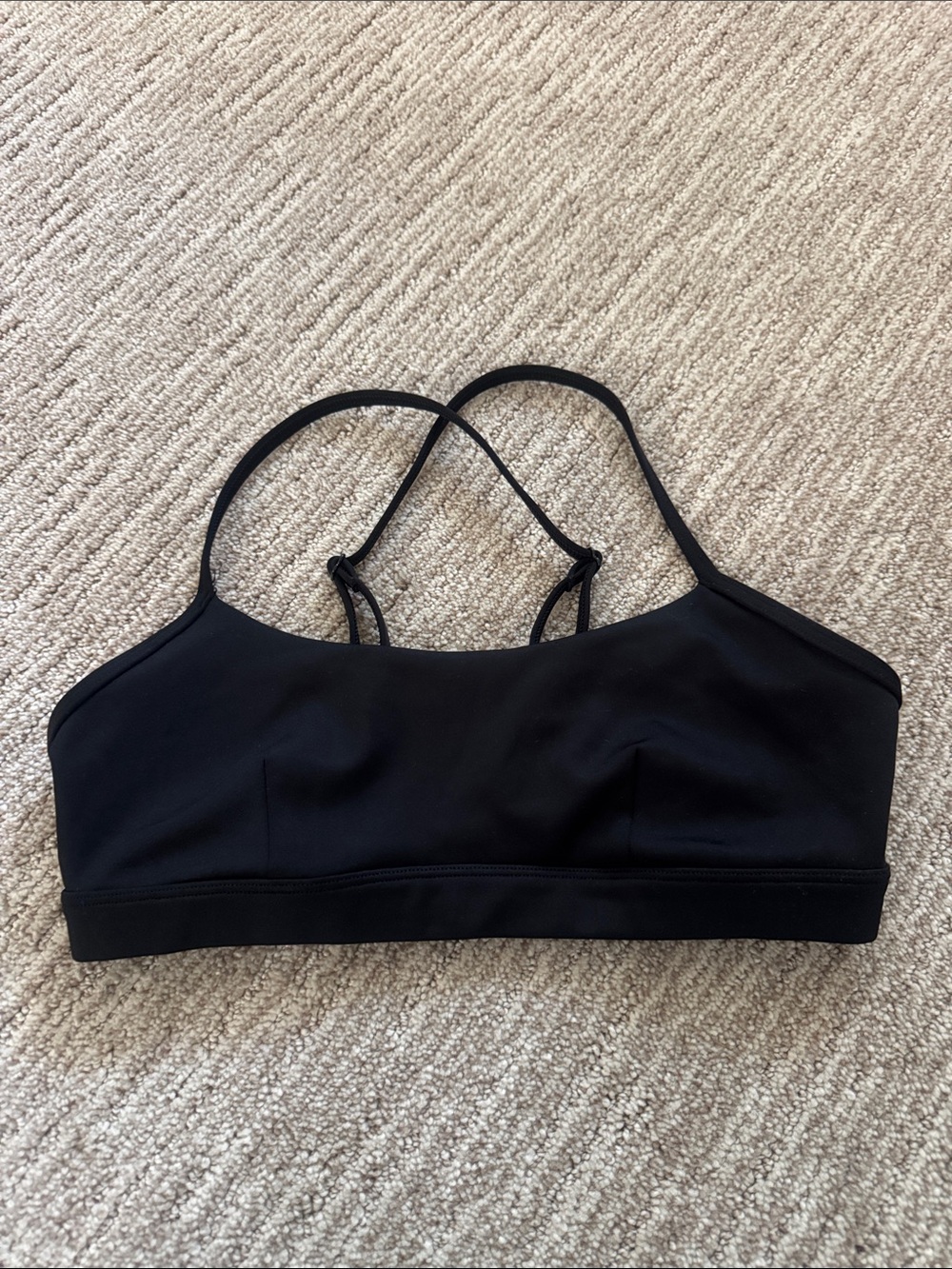 ALO Yoga Black Strappy Low-Impact Sports Bra